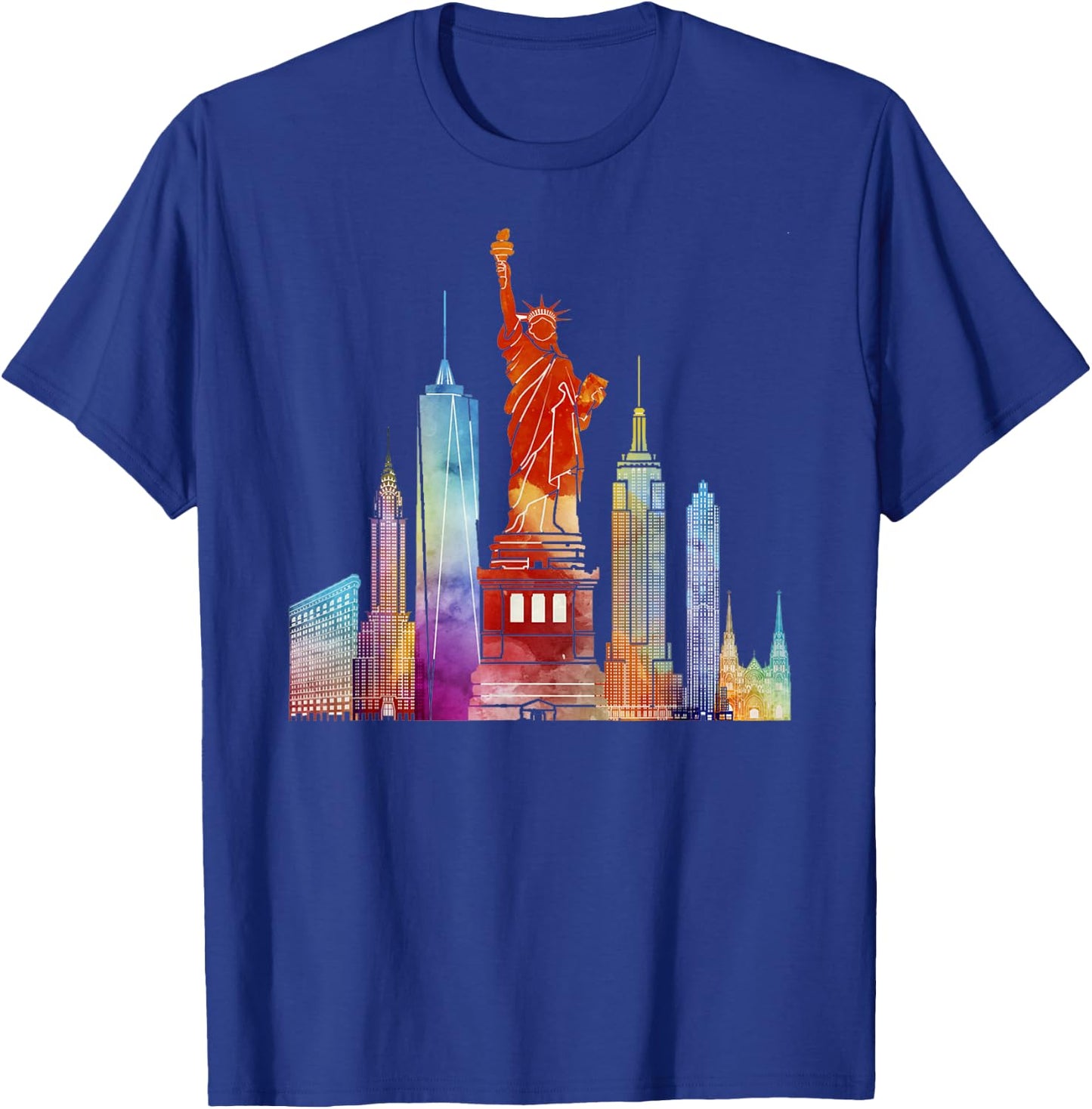 New York City Watercolour Statue of Liberty NYC T-Shirt - T-Shirt | Royal