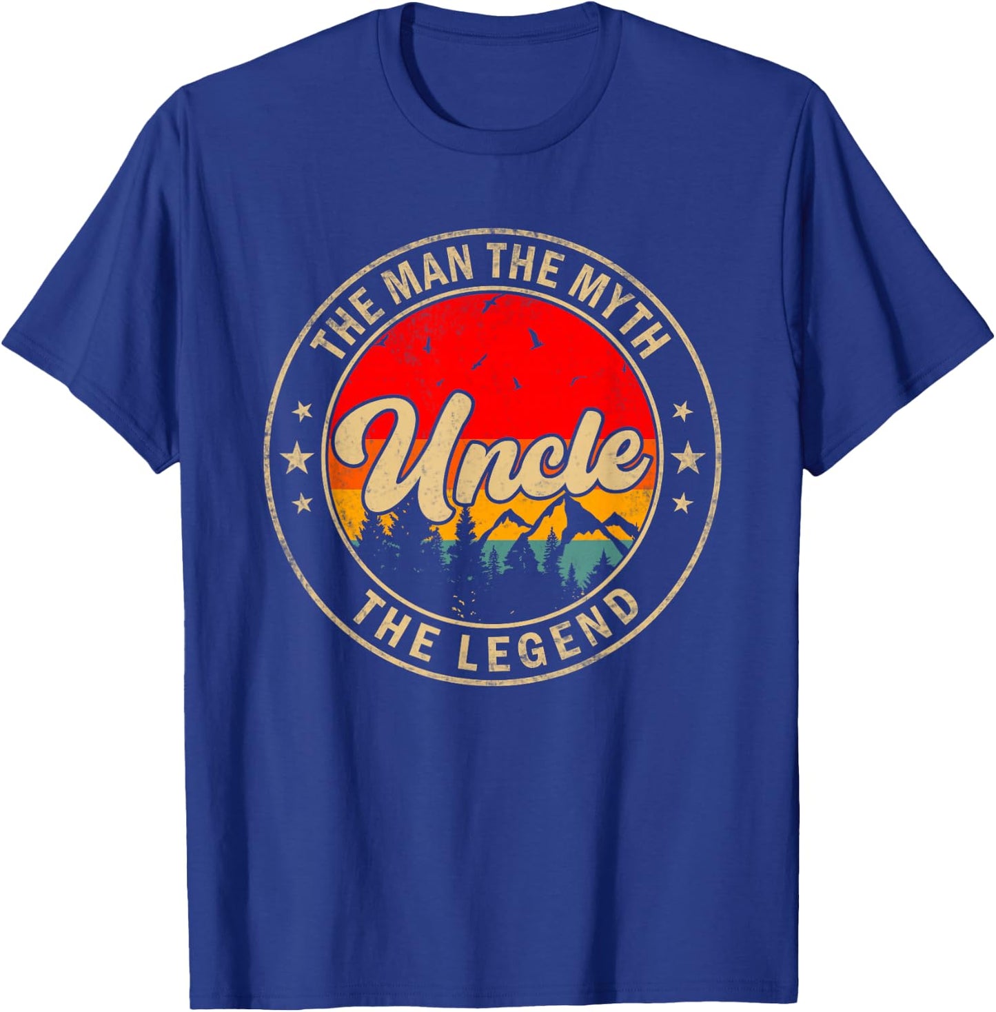 Uncle the Man the Myth the Legend Father's Day for Grandpa T-Shirt - T-Shirt | Royal