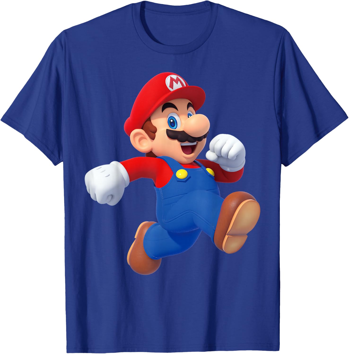 Super Mario Running Mario 3D Poster T-Shirt - T-Shirt | Royal