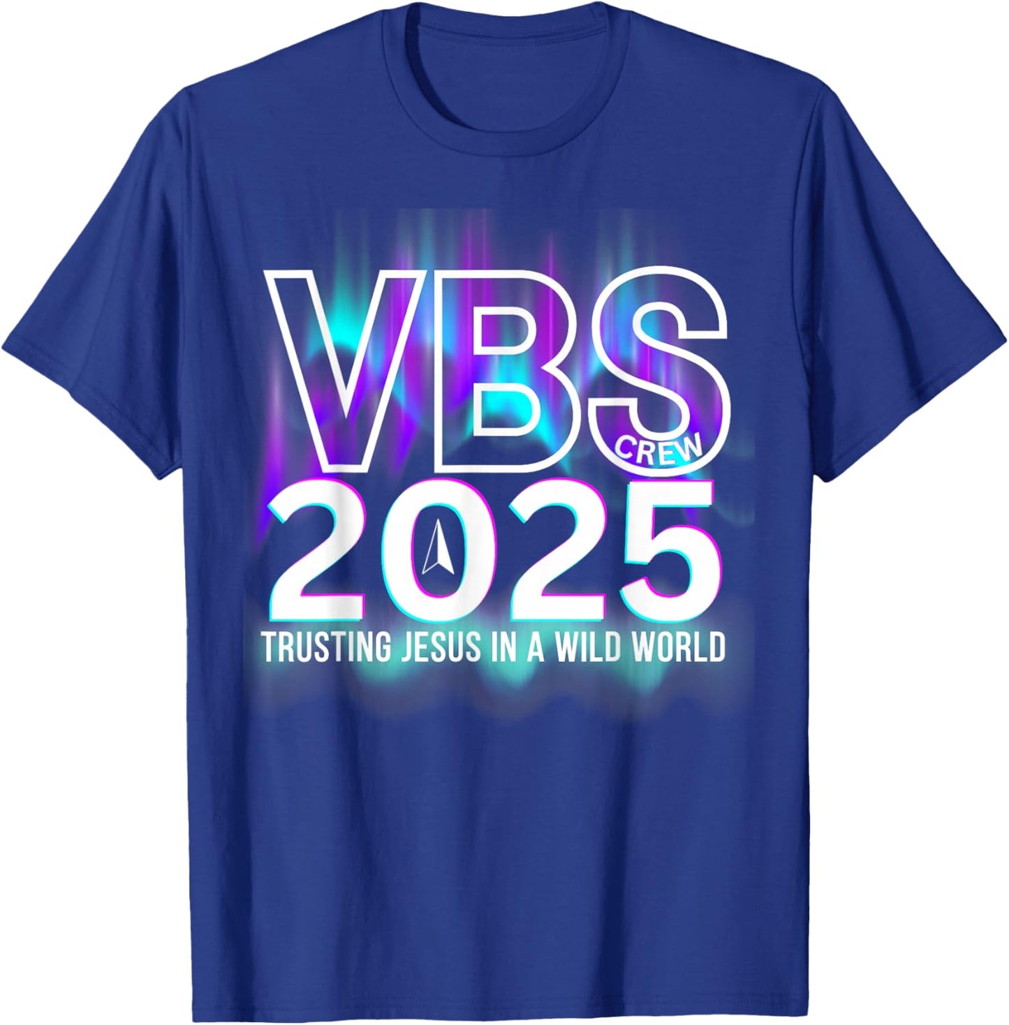 VBS Crew 2025 Northern Lights Team VBS Vacation Bible School T-Shirt - T-Shirt | Royal