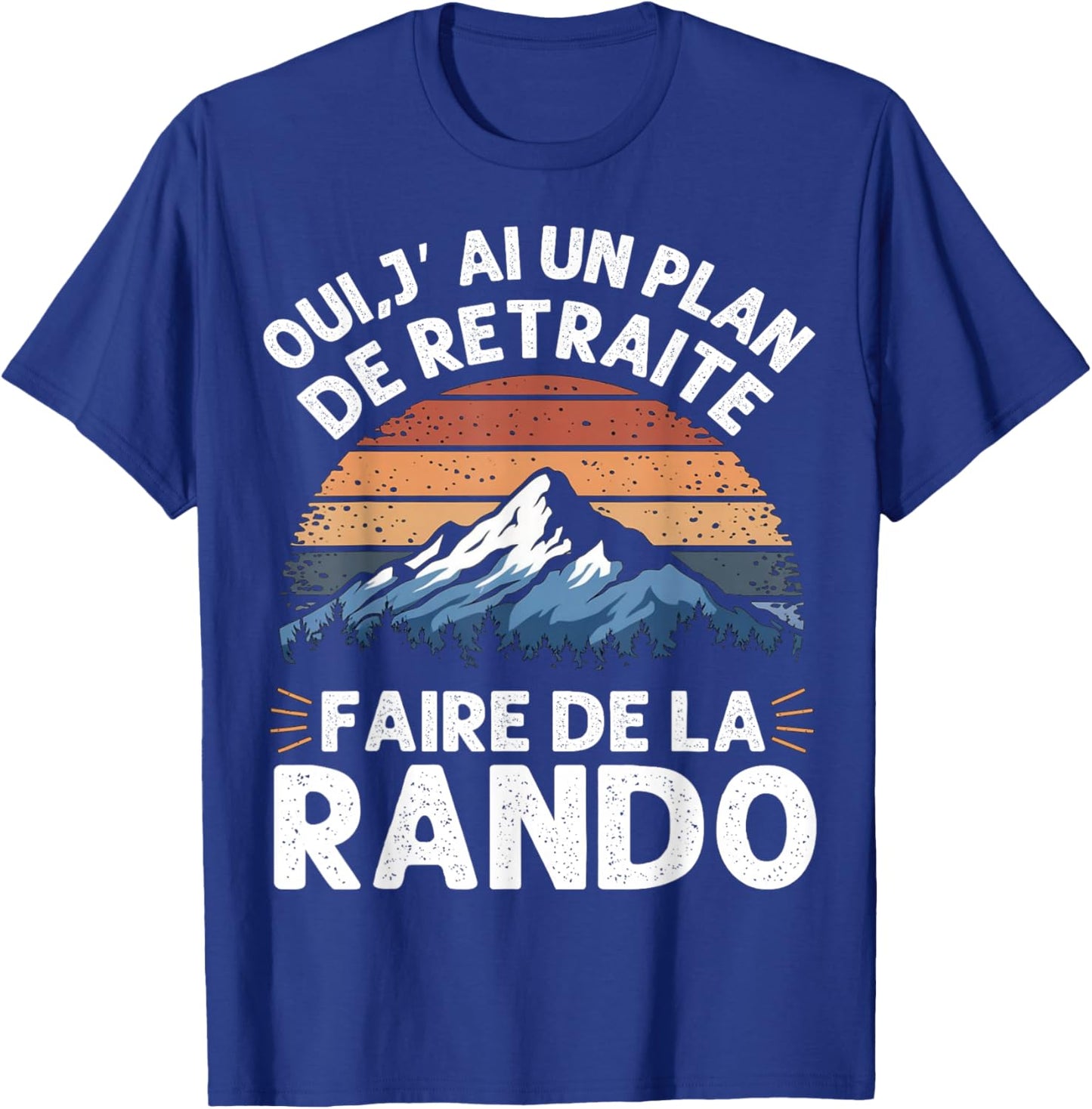 Retirement Plan Hiking Humor Hiking Gift Mountain , Black, S T-Shirt - T-Shirt | Royal