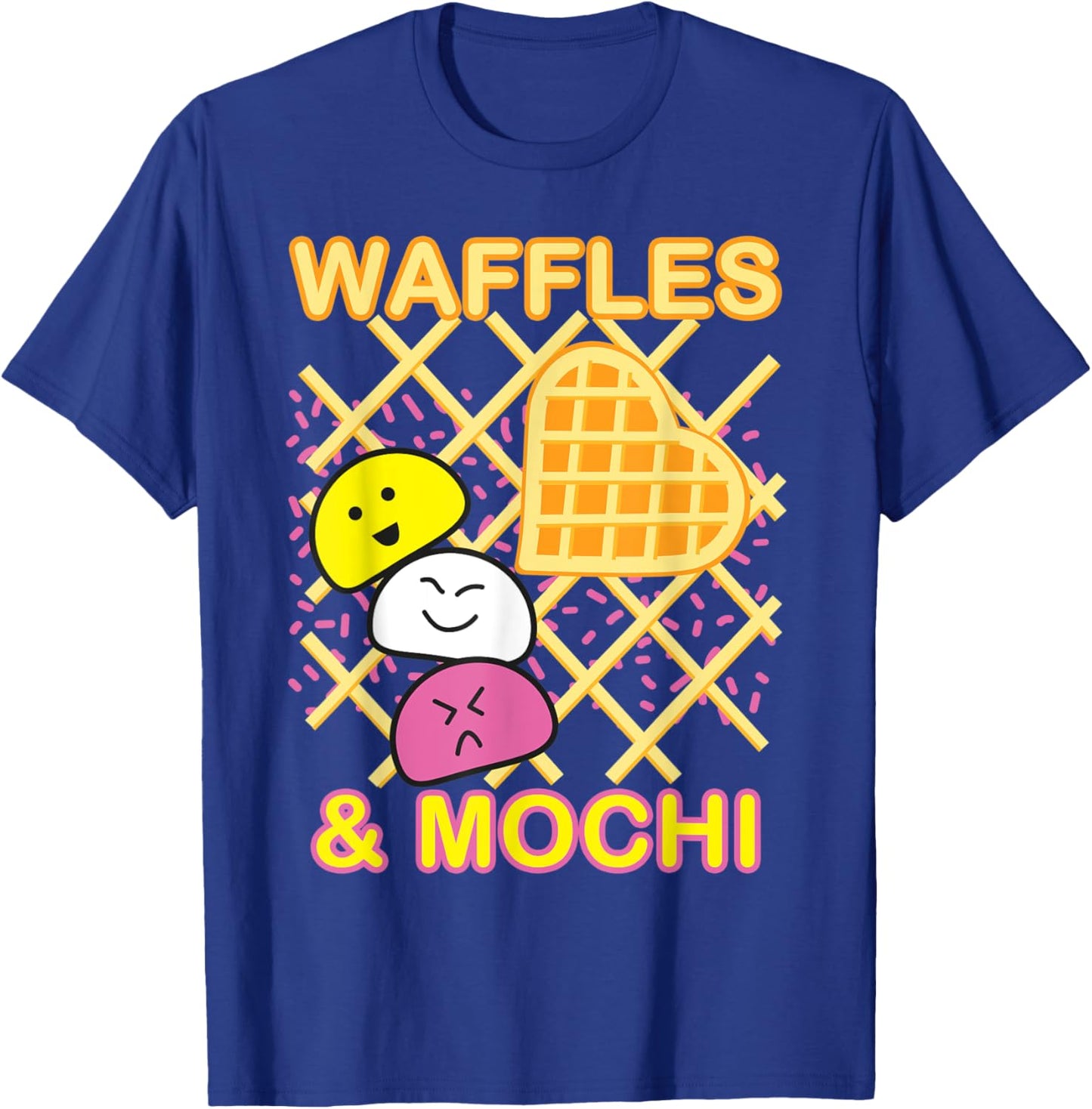 MOCHI and WAFFLES Cute Kawaii Japanese Ice cream Retro 90s Men Women Kids T-Shirt - T-Shirt | Royal
