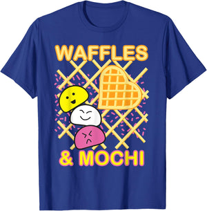 MOCHI and WAFFLES Cute Kawaii Japanese Ice cream Retro 90s Men Women Kids T-Shirt - T-Shirt | Royal