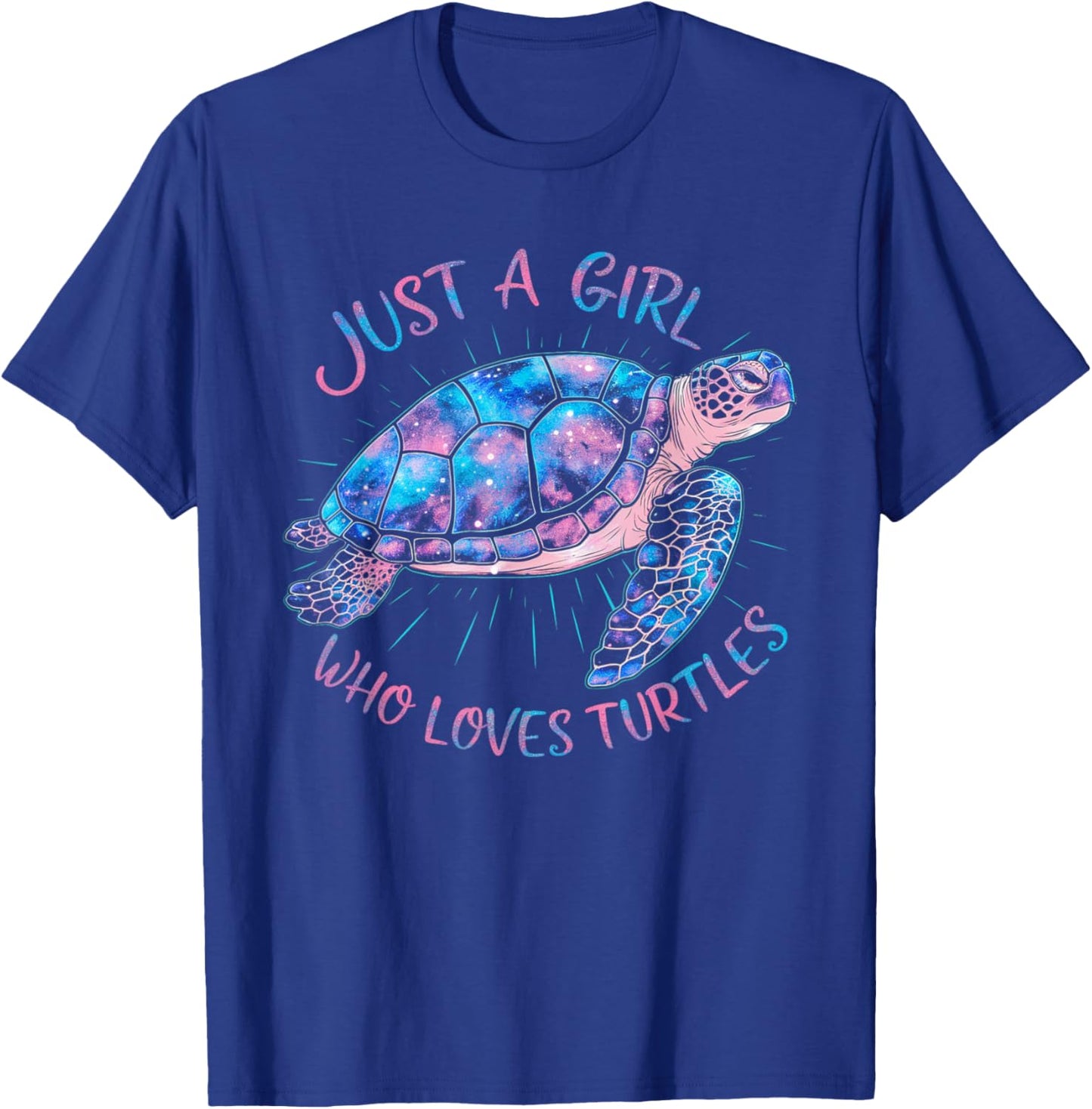 Just A Girl Who Loves Turtles Cute Turtle Lover Conservation T-Shirt - T-Shirt | Royal