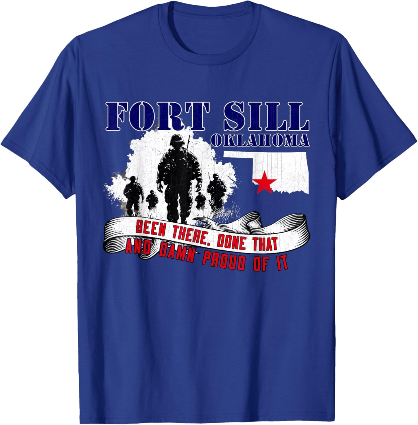 Fort Sill Oklahoma US Military Base Veterans Day Gifts T-Shirt - T-Shirt | Royal