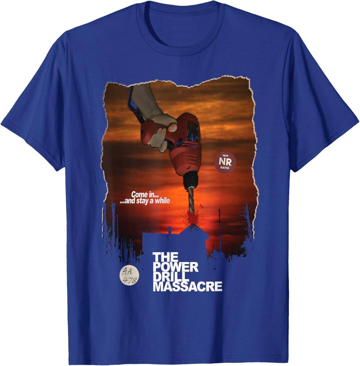 Power Drill Massacre Survival Horror Slasher Game T-Shirt - T-Shirt | Royal