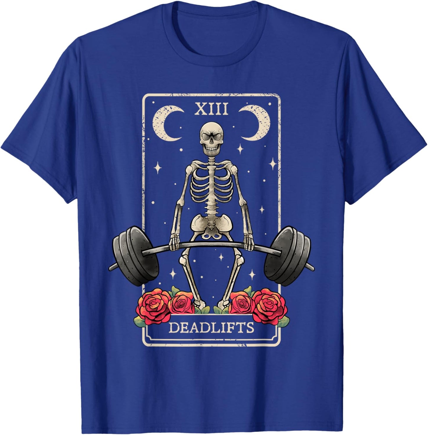 Deadlifts Tarot Card Occult Workout Esoteric Gothic Goth Gym T-Shirt - T-Shirt | Royal