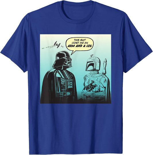 Star Wars Funny Darth Vader and Boba Fett Comic T-Shirt - T-Shirt | Royal