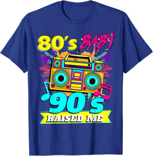 Retro 1980s 80s Baby 1990s 90s Raised Me Vintage T-Shirt - T-Shirt | Royal
