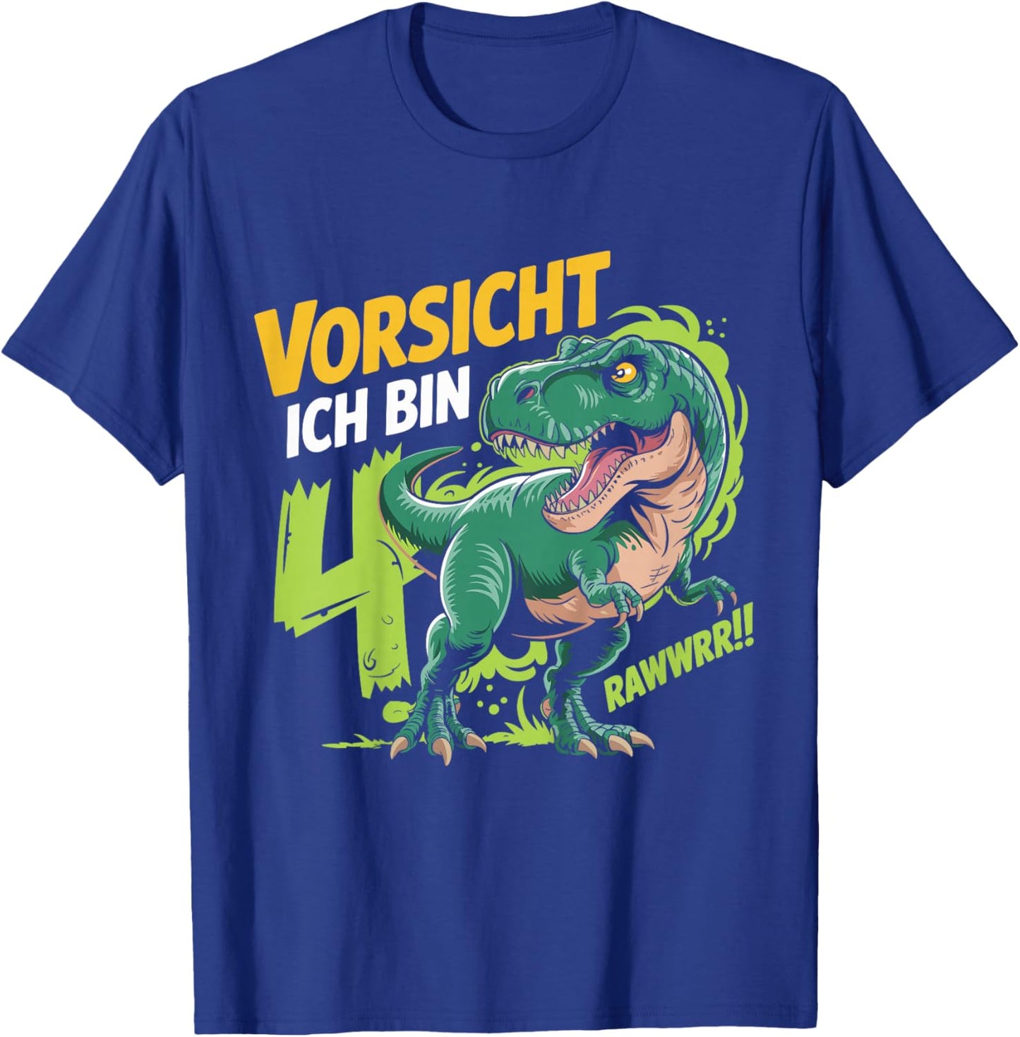 Kinder Dinosaurier 4 Geburtstag Deko ich bin 4 Dino Jungen 4 Jahre T-Shirt - T-Shirt | Royal
