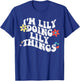 Retro Groovy Im Lily Doing Lily Things Funny Mother's Day T-Shirt - T-Shirt | Royal