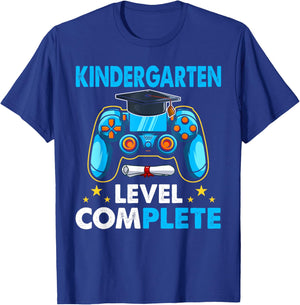 Kindergarten Level Complete Last Day Of School Graduate Boys T-Shirt - T-Shirt | Royal