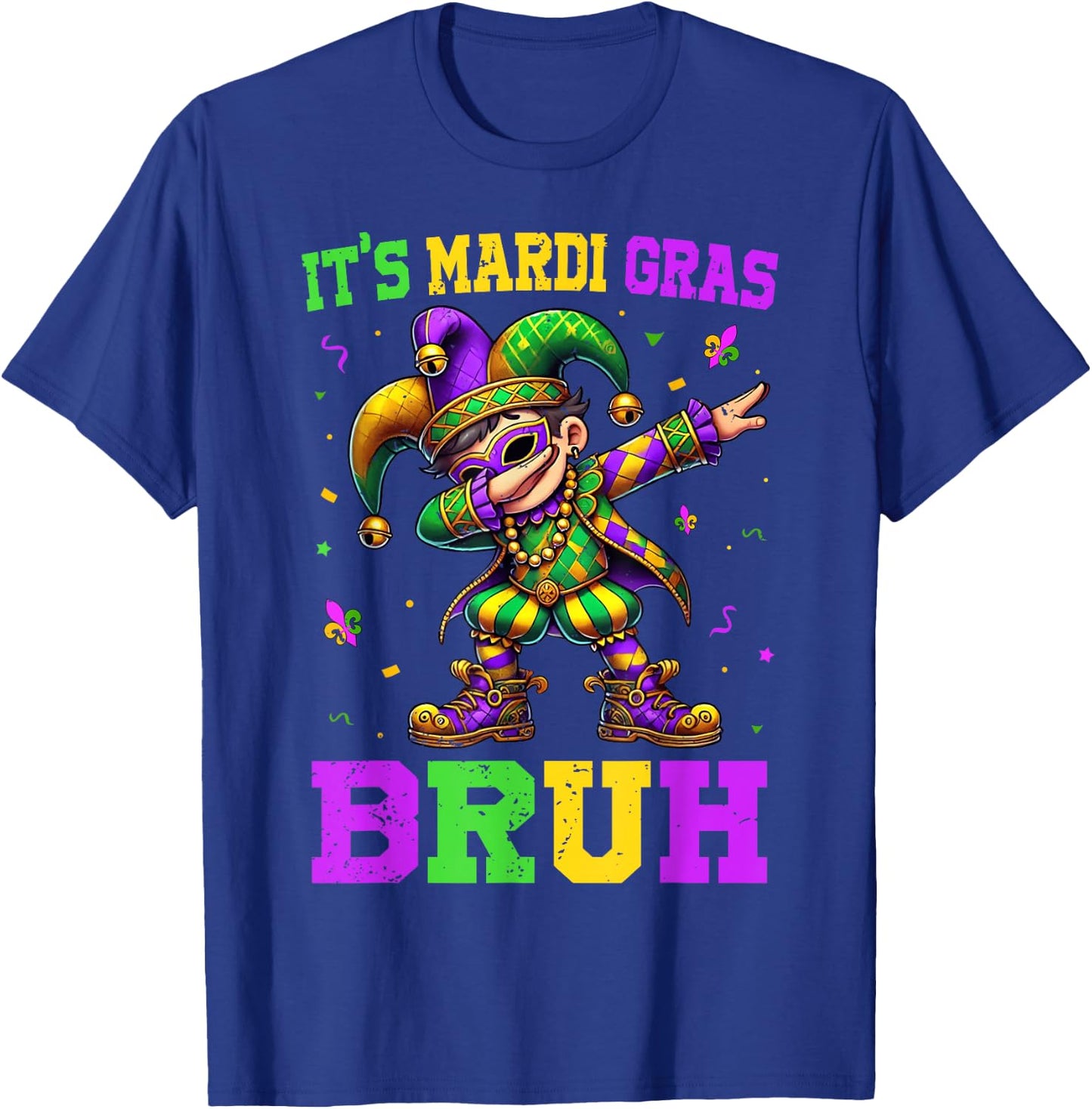 It's Mardi Gras Bruh Dabbing Boy Kids New Orleans Trip Men T-Shirt - T-Shirt | Royal