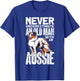 Never Underestimate An Old Man With An Aussie T-Shirt - T-Shirt | Royal