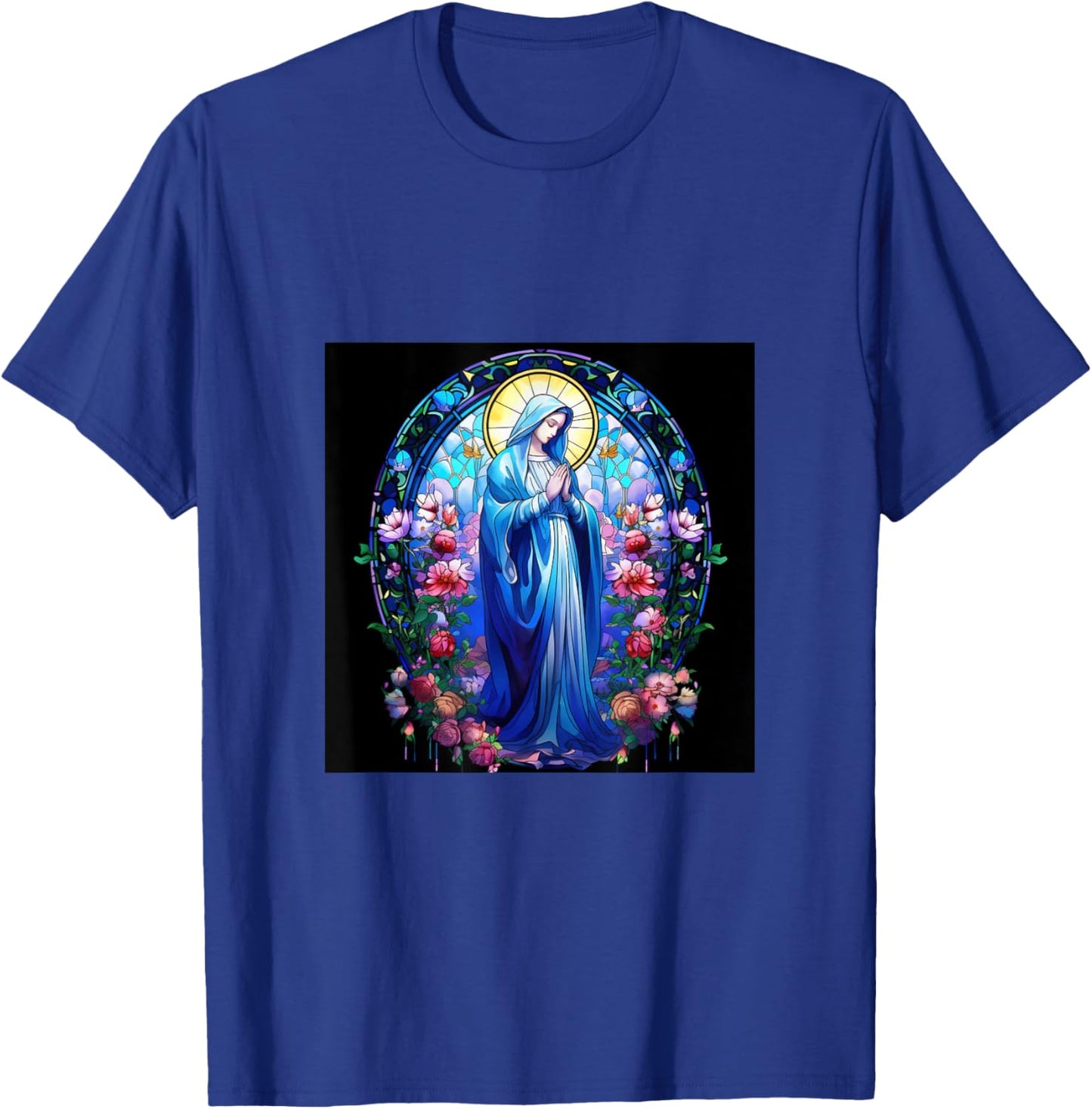 Blessed Virgin Mary Jesus Christian T-Shirt - T-Shirt | Royal