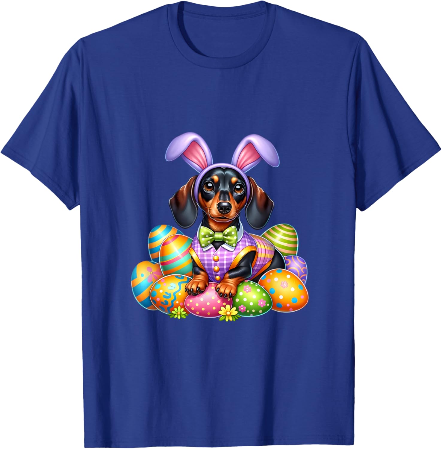 Funny Easter Day Dachshund Bunny Costume T-Shirt - T-Shirt | Royal