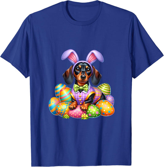 Funny Easter Day Dachshund Bunny Costume T-Shirt - T-Shirt | Royal