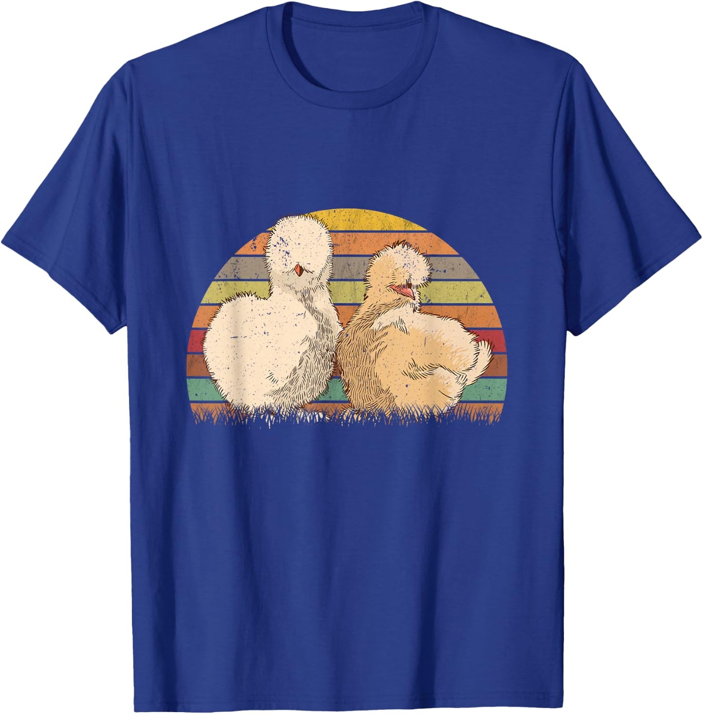 Silk hen Retro Silkies Vintage Silkie Chicken T-Shirt - T-Shirt | Royal