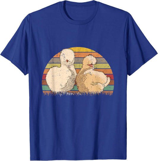 Silk hen Retro Silkies Vintage Silkie Chicken T-Shirt - T-Shirt | Royal