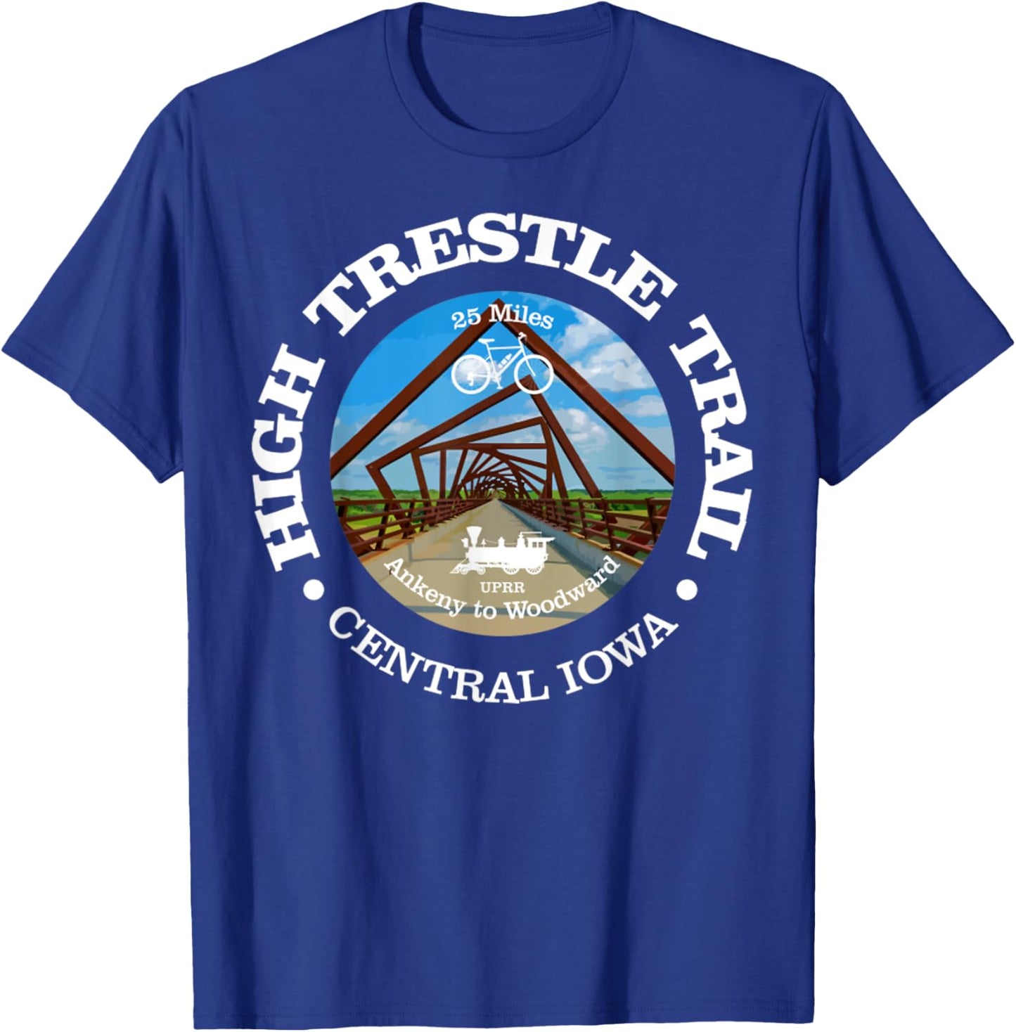 High Trestle Trail Funny Cycling High Trestle Iowa T-Shirt - T-Shirt | Royal