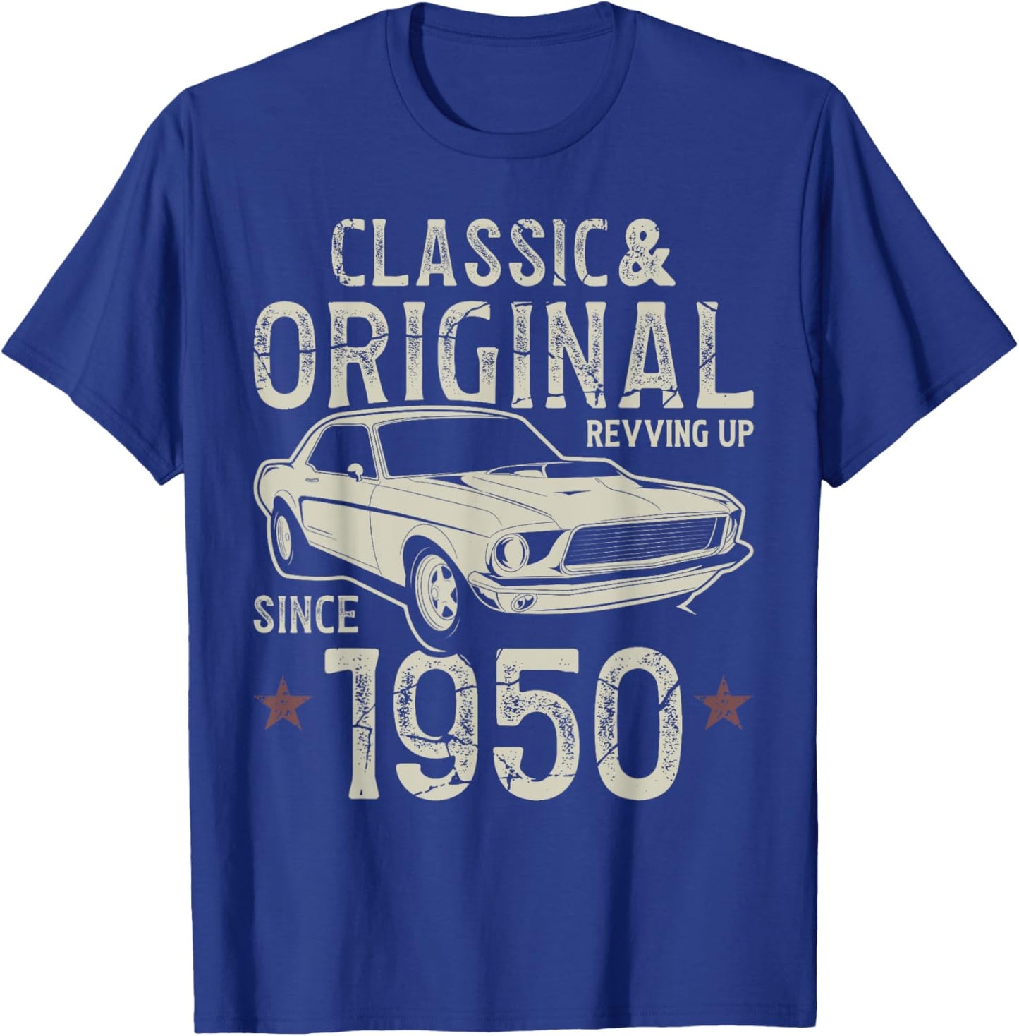 75th Birthday 1950 Classic Car T-Shirt - T-Shirt | Royal