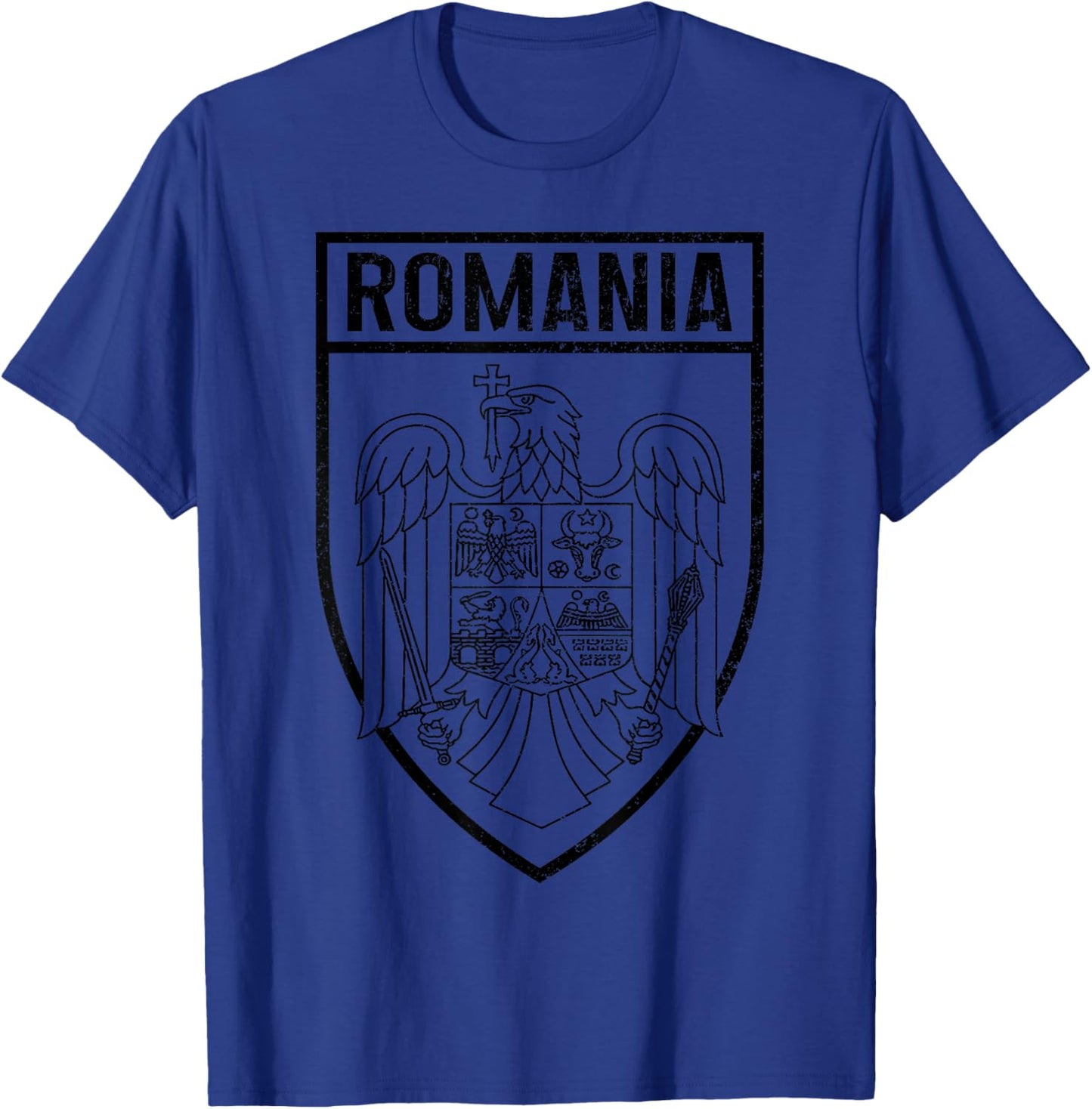 Romania Romania Flag Pride Vintage T-Shirt - T-Shirt | Royal