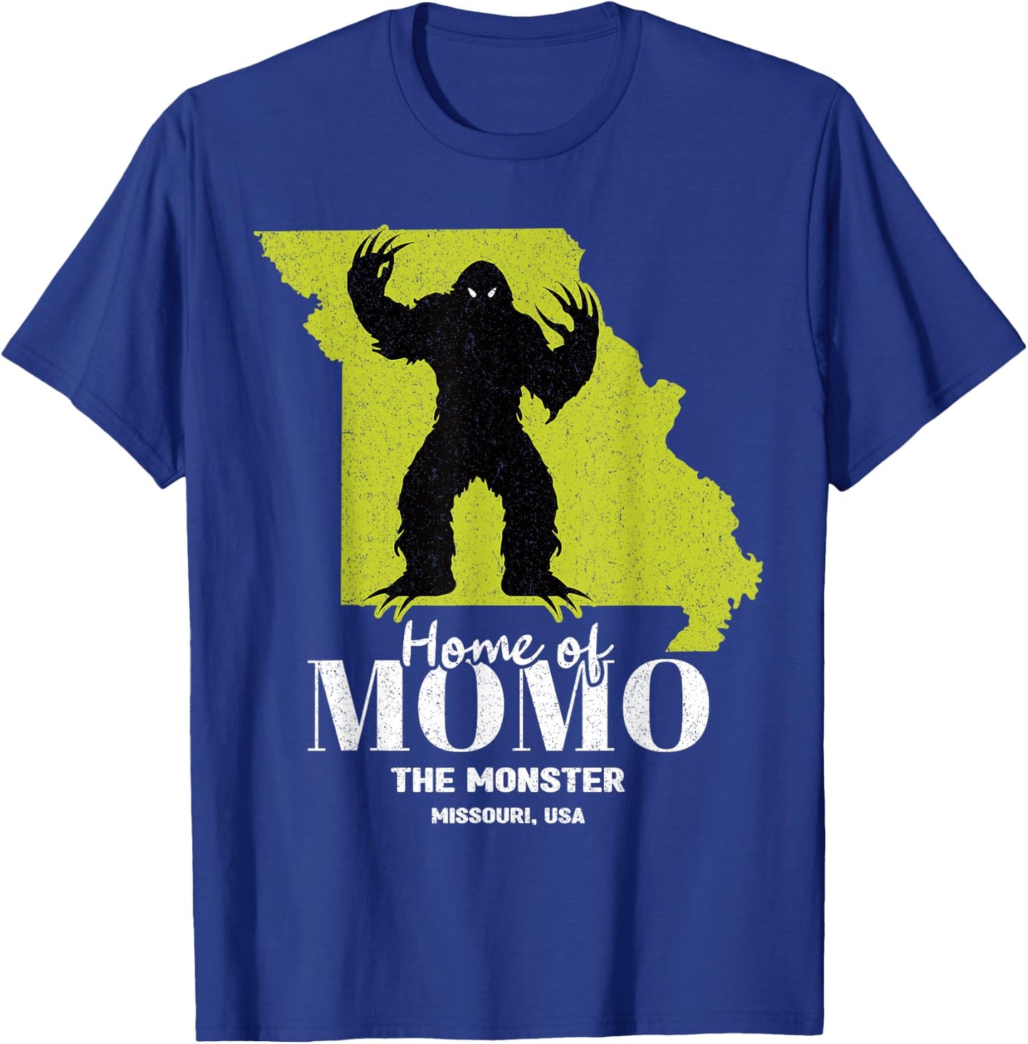Momo The Monster Missouri State American Cryptid T-Shirt - T-Shirt | Royal