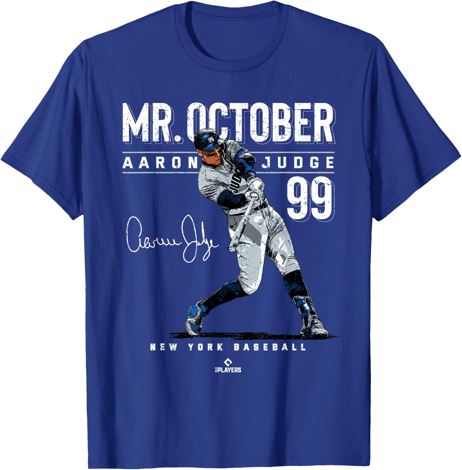 Mr. October Aaron Judge New York Baseball MLBPA T-Shirt - T-Shirt | Royal