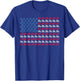 Farmer Tractors Arrange Into American Flag 4th Of July Kids Men T-Shirt - T-Shirt | Royal
