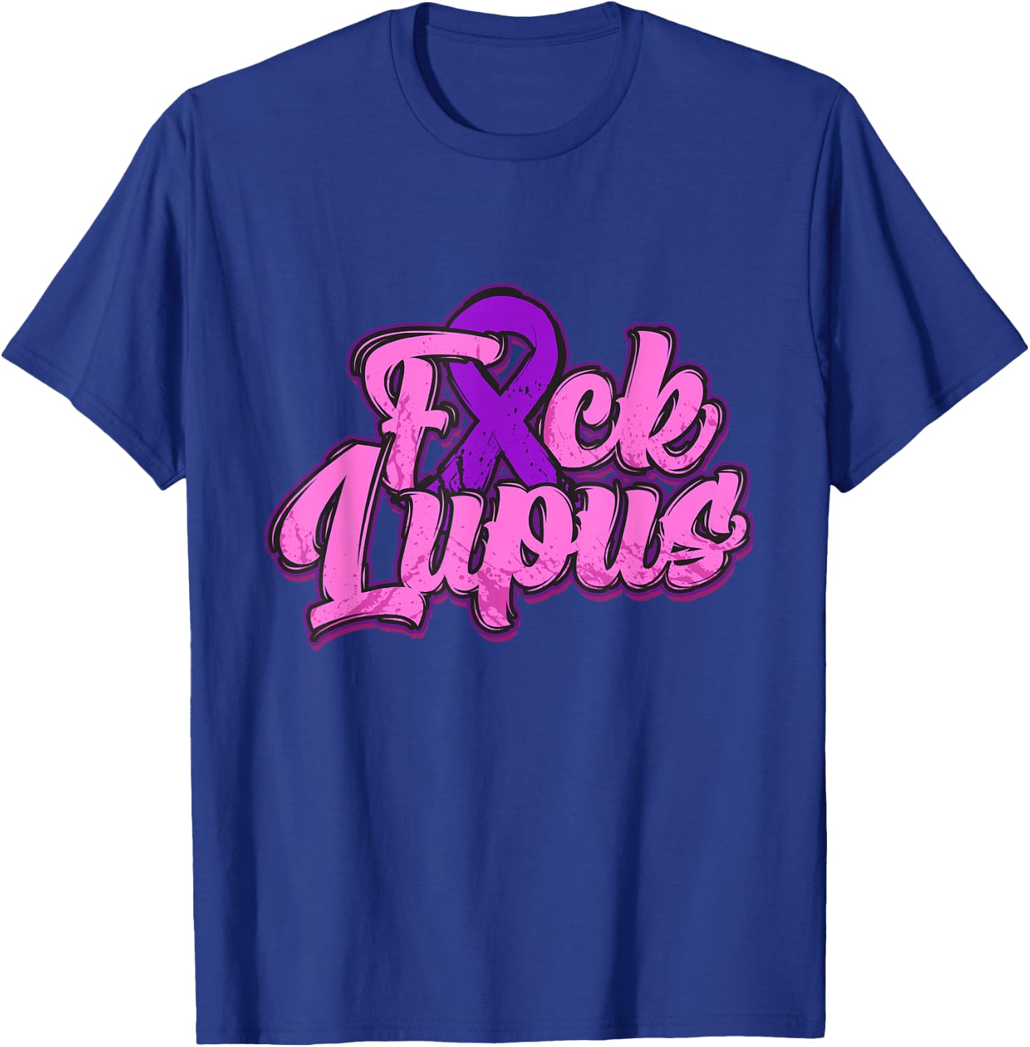 Fuck Lupus Shirt Lupus Awareness Month Purple Ribbon T-Shirt - T-Shirt | Royal