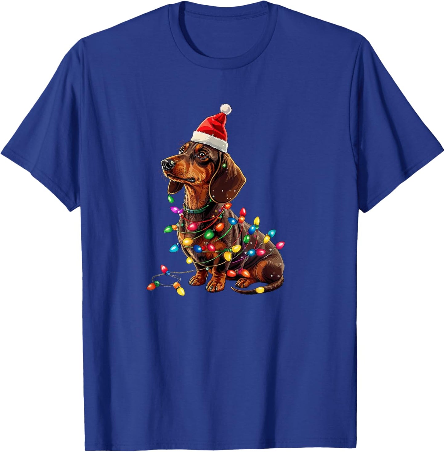 Dachshund Christmas Weiner Dog Xmas Pajamas Cute Women Kids T-Shirt - T-Shirt | Royal