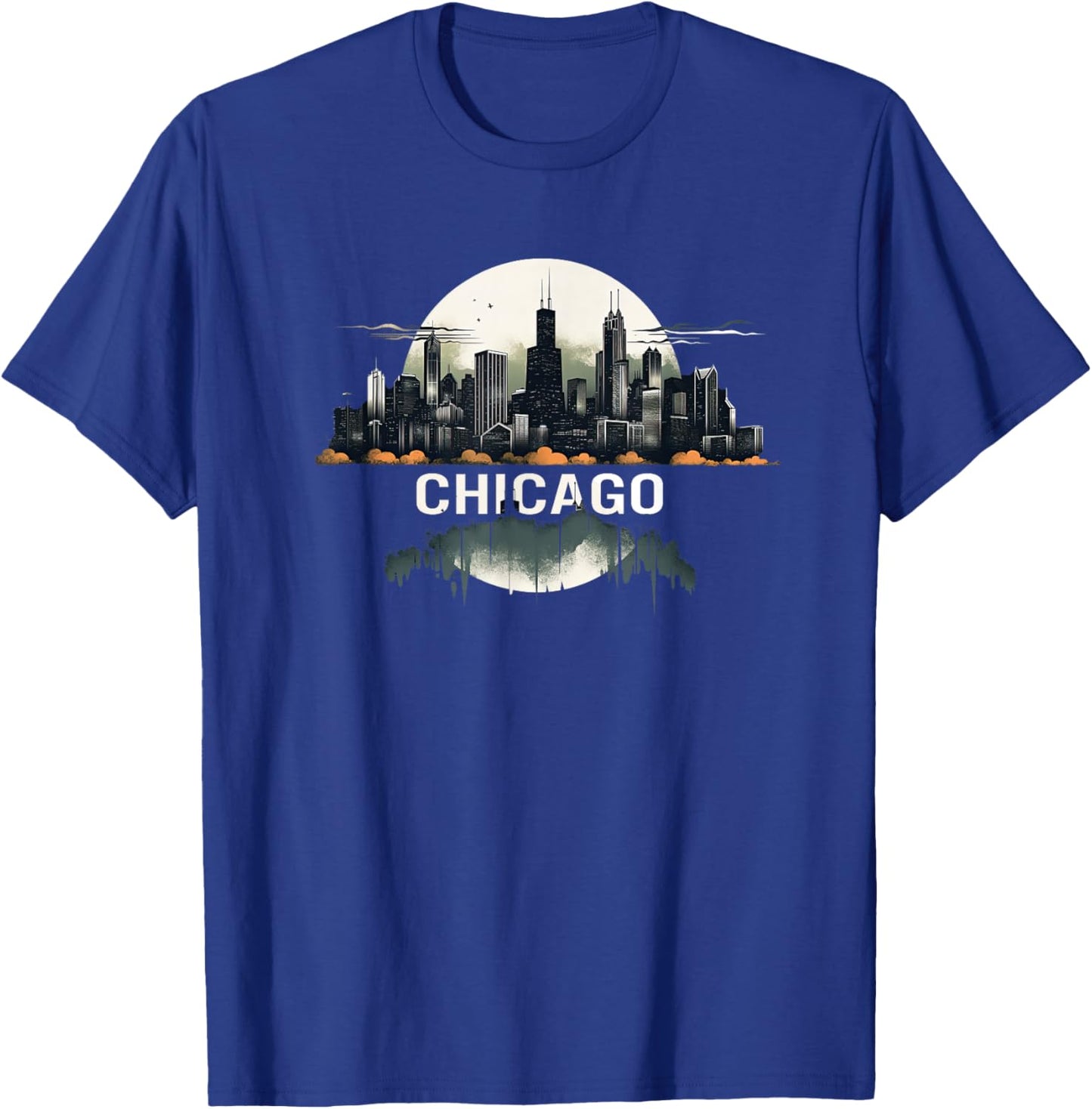 Chicago City Downtown Skyline T-Shirt - T-Shirt | Royal