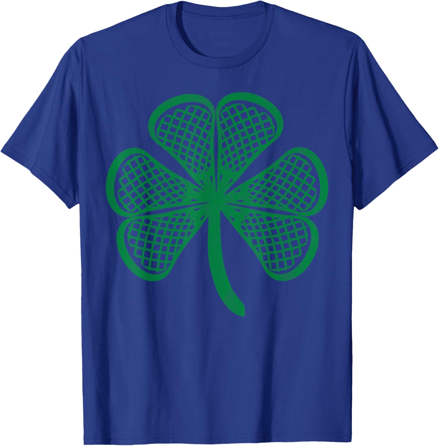 Lacrosse Sticks Shamrock Clover Irish Lucky Lax St Patrick T-Shirt - T-Shirt | Royal