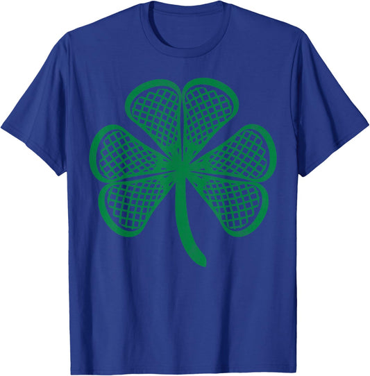 Lacrosse Sticks Shamrock Clover Irish Lucky Lax St Patrick T-Shirt - T-Shirt | Royal