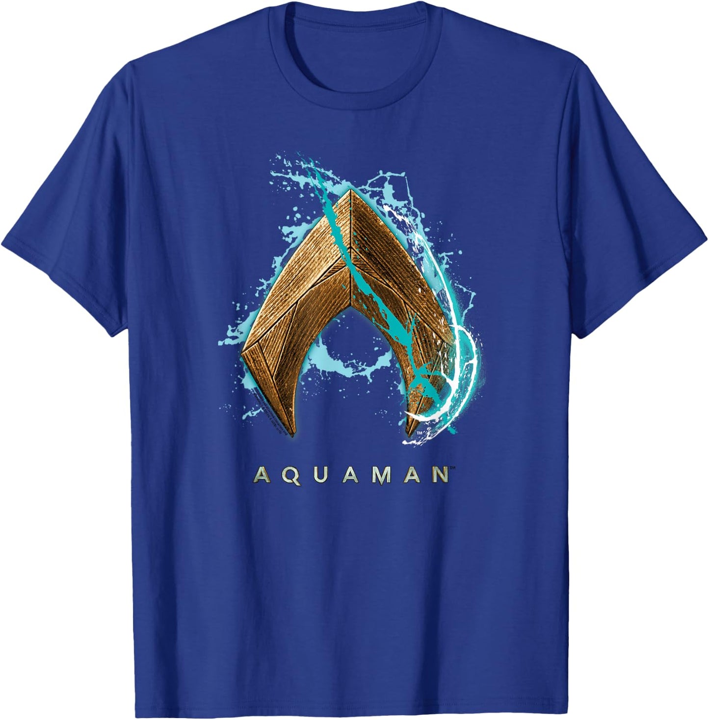 Aquaman Movie Water Shield T-Shirt - T-Shirt | Royal