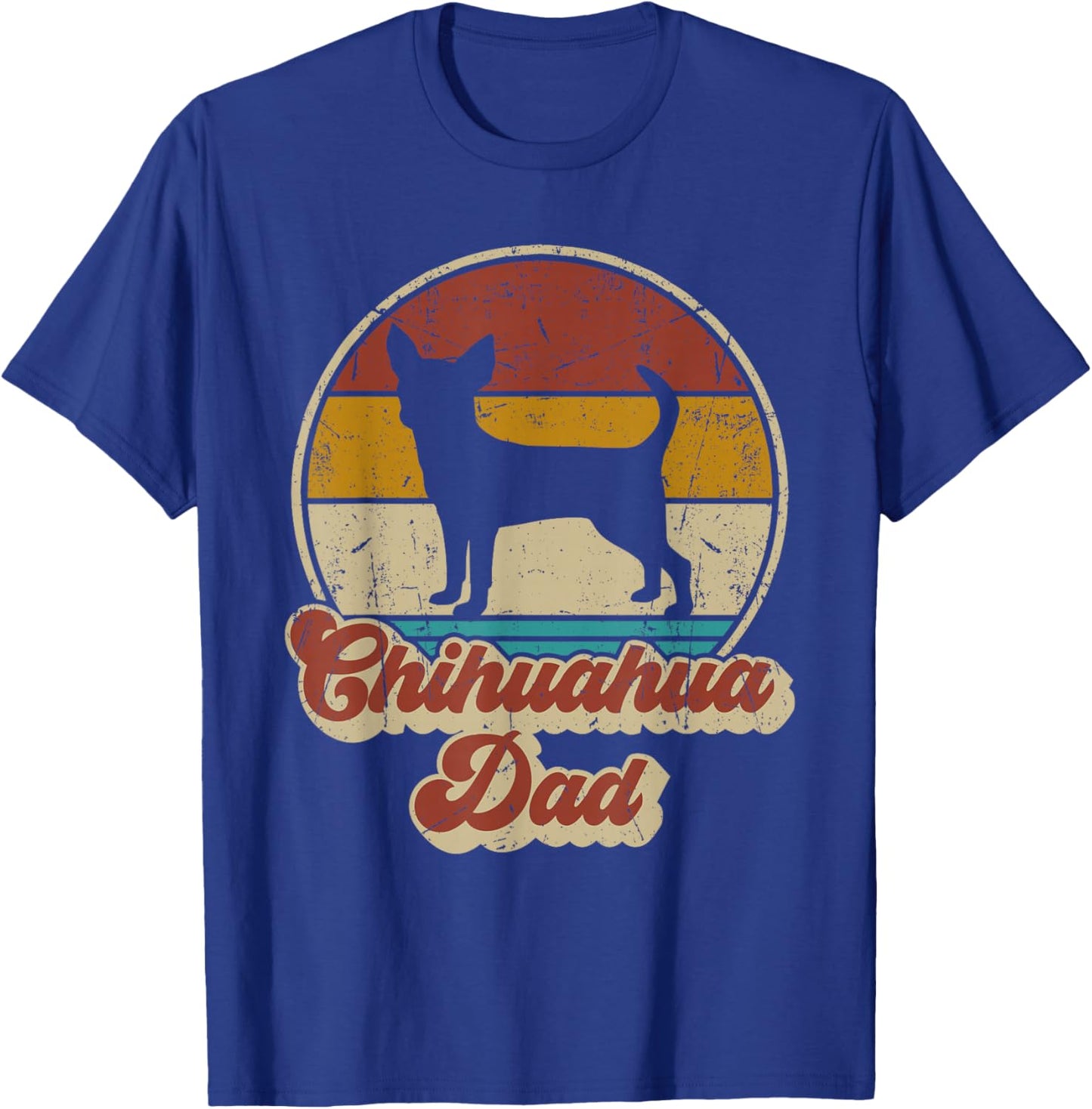 Chihuahua Dad Funny Dog Lover Gift Men Chihuahua Dog Vintage T-Shirt - T-Shirt | Royal