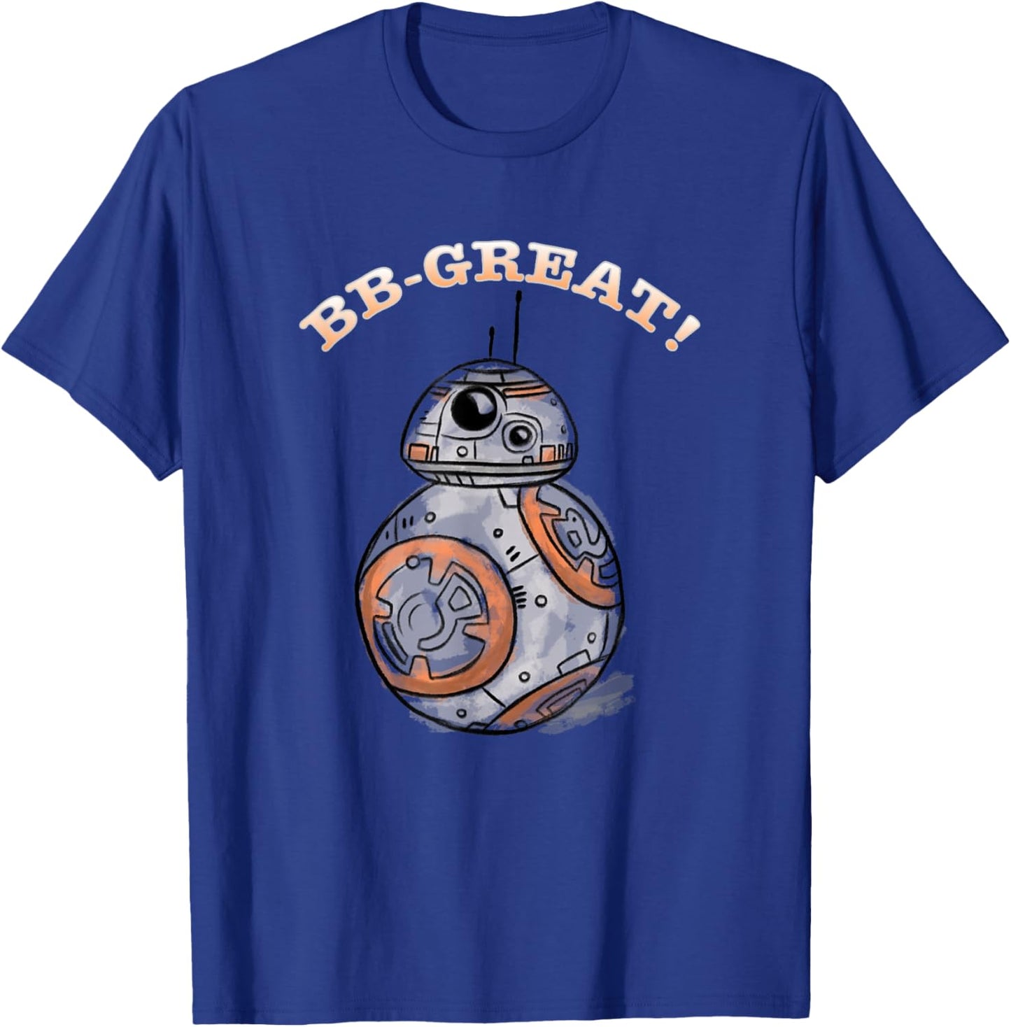 Star Wars: The Force Awakens BB-Great! Watercolor Portrait T-Shirt - T-Shirt | Royal