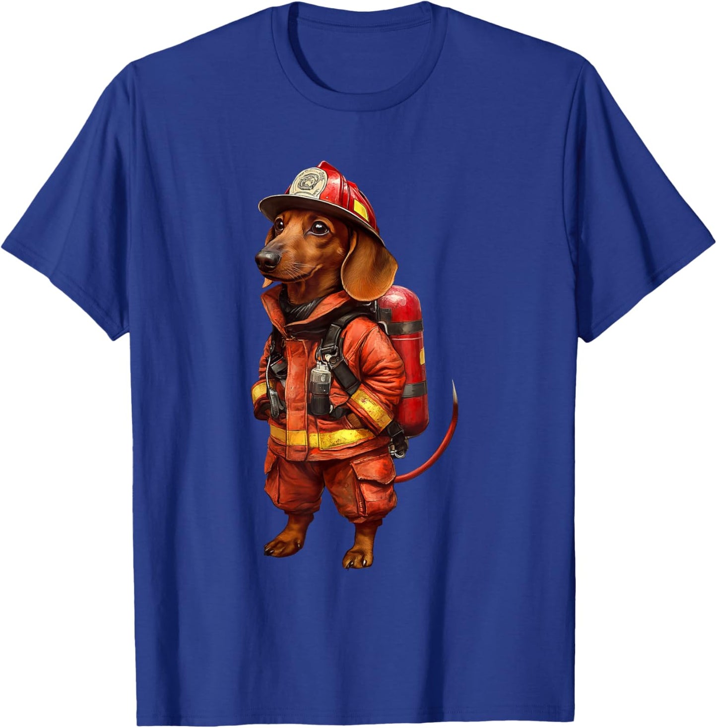 Dachshund Firefighter T-Shirt - T-Shirt | Royal