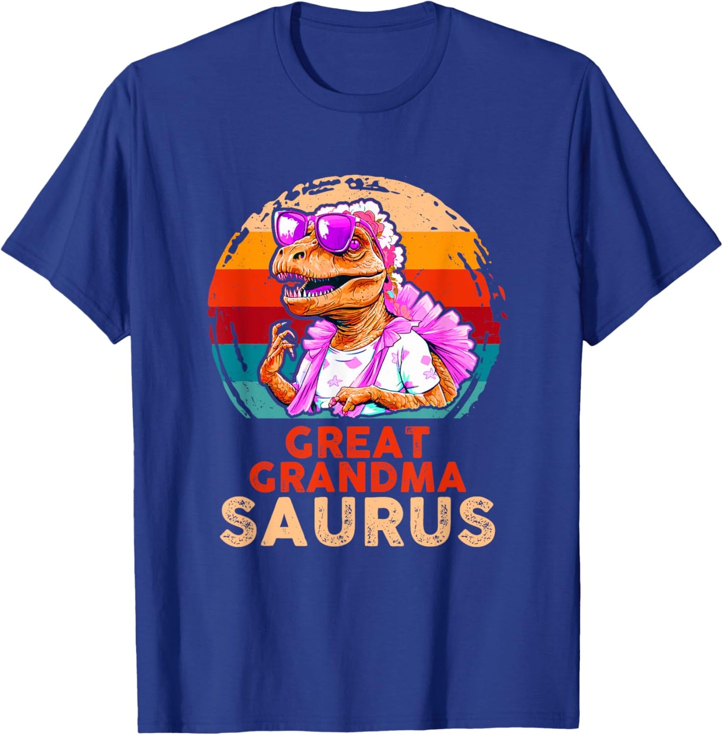 Funny Grandmasaurus Dinosaur Great Grandma Saurus Family T-Shirt - T-Shirt | Royal