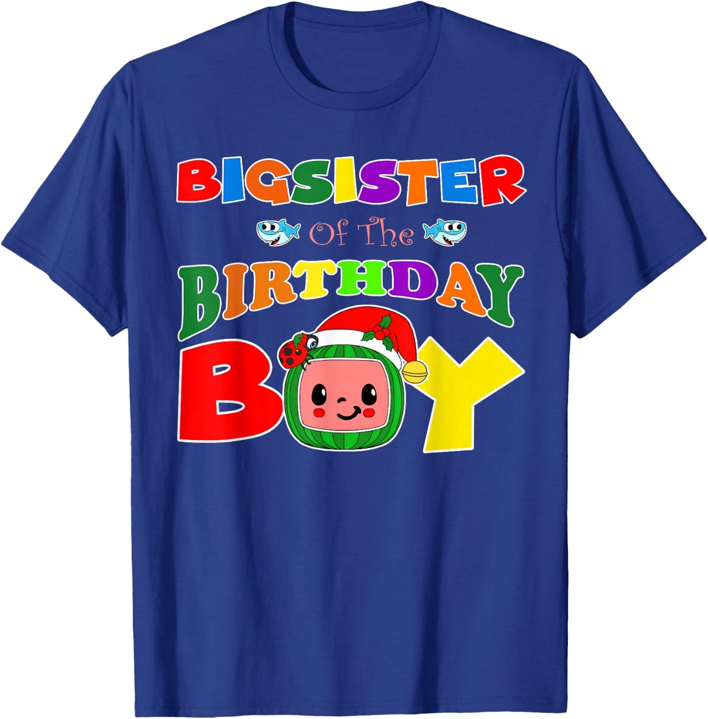 Big Sister Of The Birthday Boy Funny Melon Family Matching T-Shirt - T-Shirt | Royal
