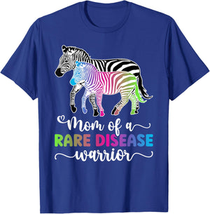 Mom Of A Rare Disease Warrior Mother Rare Disease Awareness T-Shirt - T-Shirt | Royal