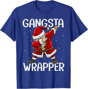 Gangsta Wrapper Funny Dabbing Santa Christmas Shirt Men T-Shirt - T-Shirt | Royal
