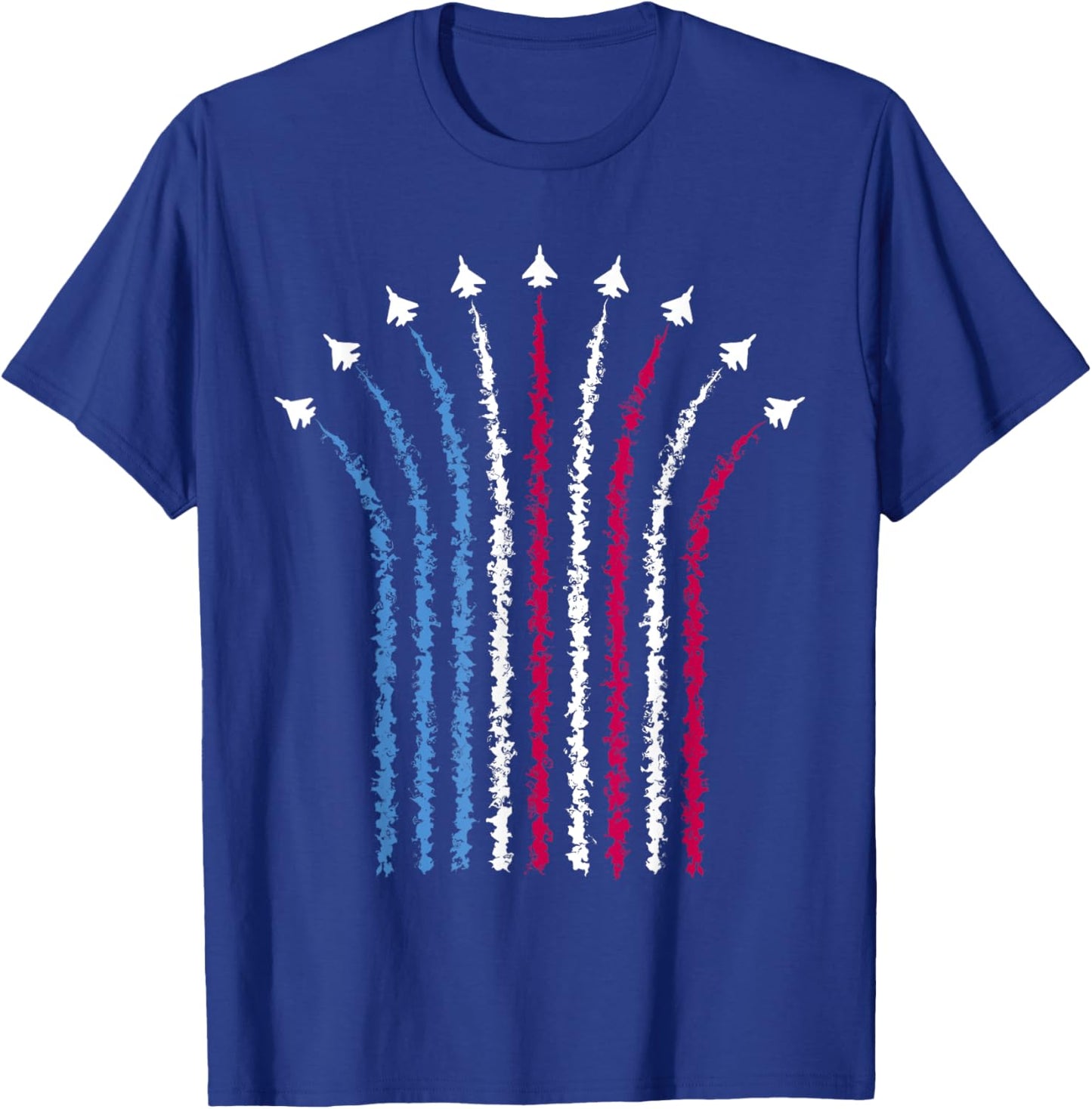 USA Jets 4th of July American Flag Patriotic Graphic T-Shirt - T-Shirt | Royal