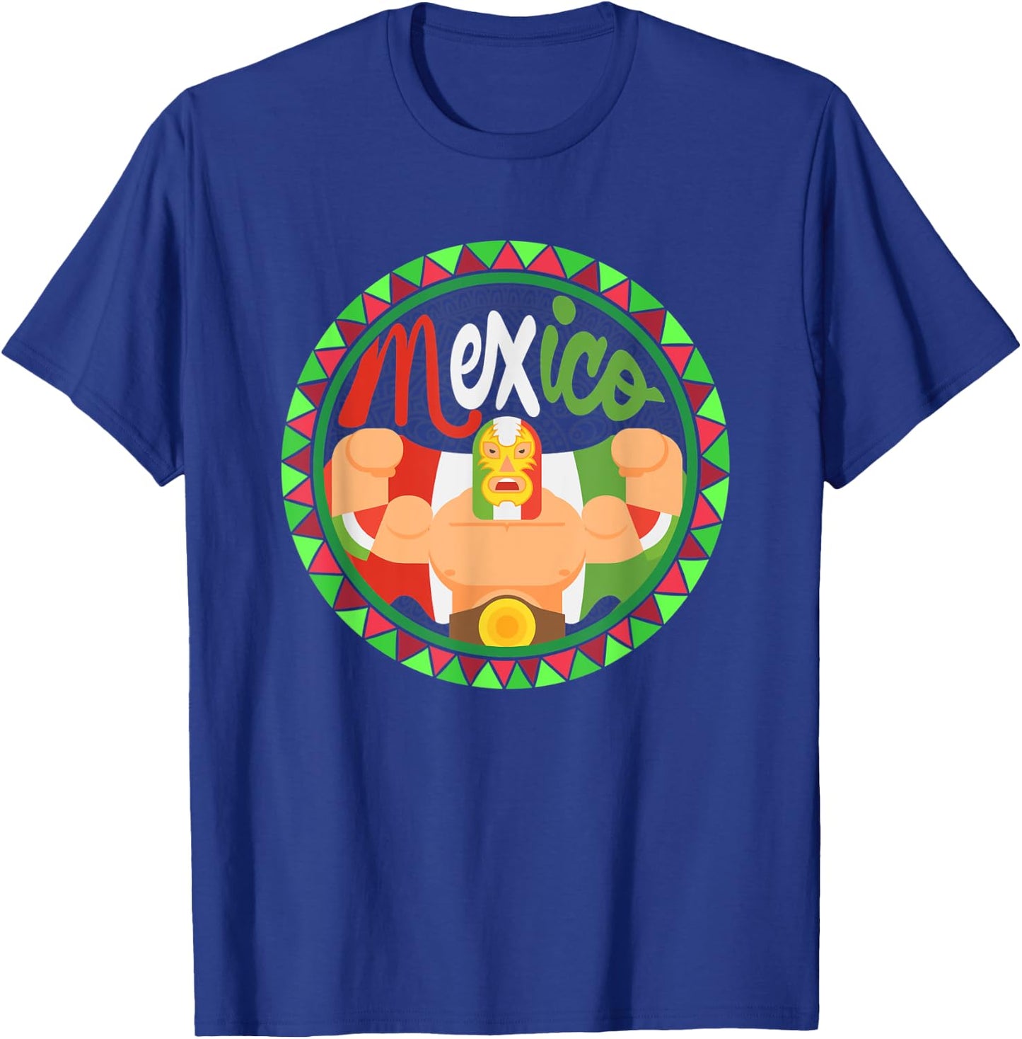 Mexican Wrestler Lucha Libre T Shirt for Mexican Wrestling T-Shirt - T-Shirt | Royal