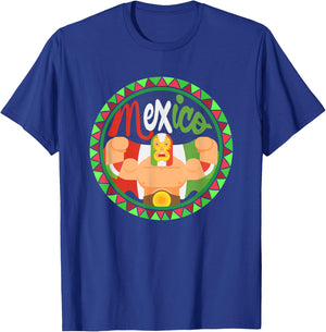 Mexican Wrestler Lucha Libre T Shirt for Mexican Wrestling T-Shirt - T-Shirt | Royal
