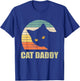 Cat Daddy Vintage Eighties Style Cat Retro Distressed T-Shirt - T-Shirt | Royal