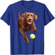 Brown Labrador chasing ball T-Shirt - T-Shirt | Royal