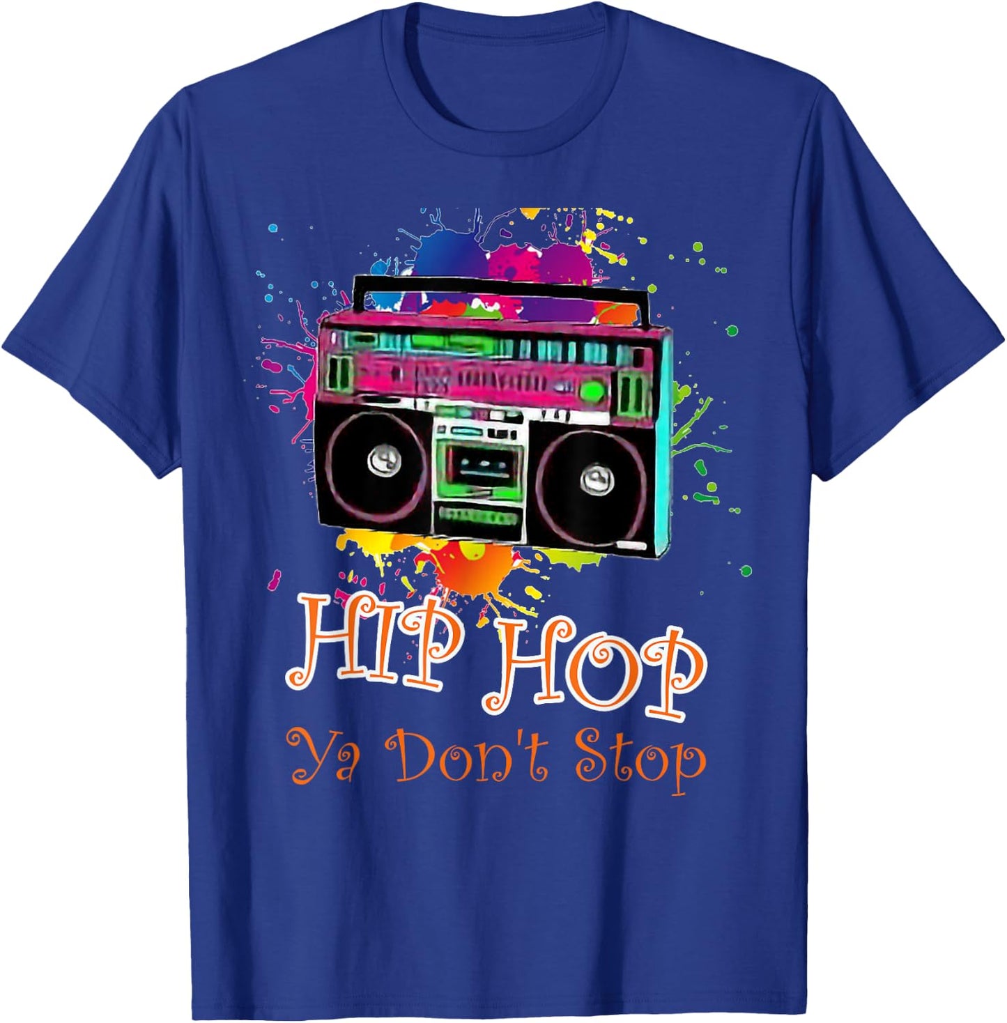 Hip Hop Boombox 80s Rap Jambox T-Shirt - T-Shirt | Royal