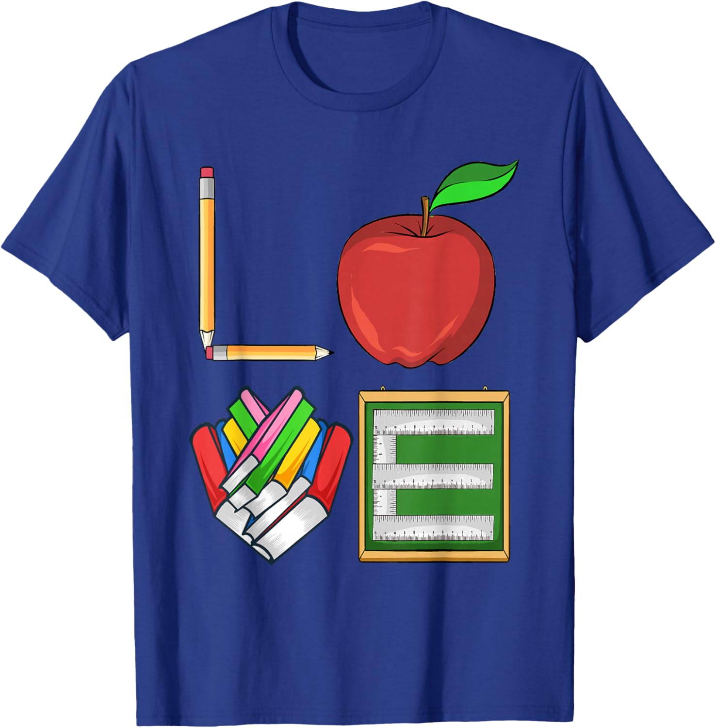 Love Teacher Cute School Teachers Teaching T-Shirt - T-Shirt | Royal