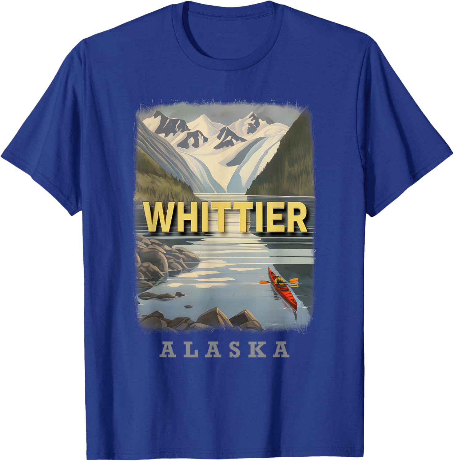 Whittier Alaska AK Gateway to Prince William Sound SD518 T-Shirt - T-Shirt | Royal